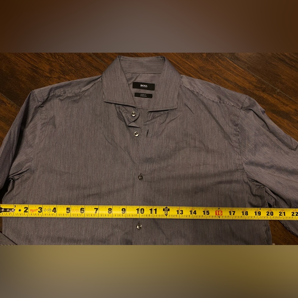 Boss SLIM-FIT SHIRT IN PRINTED line PERFORMANCE-3%STRETCH.    39 15 1/2